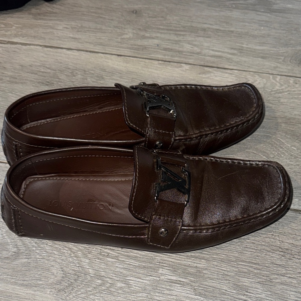 Louis Vuitton slip on brown loafer